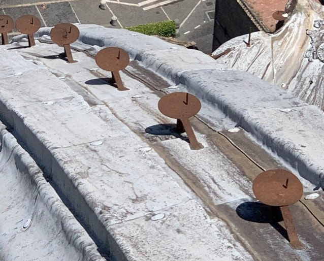 Candle holders on the dome of St Peter's Basilica, Rome 
