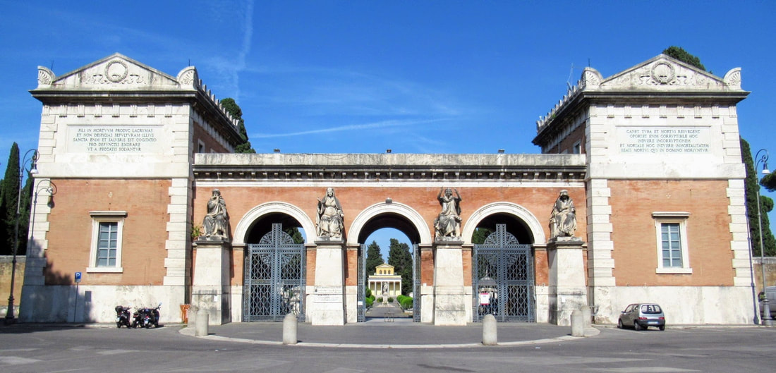 Entrance to the Cemetery of Verano, Rome  