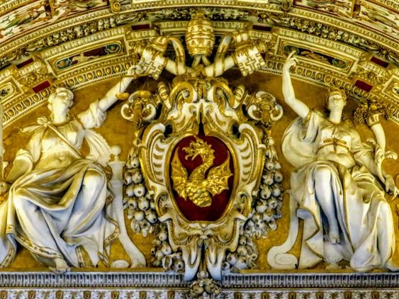 Coat of arms of Pope Gregory XIII (r. 1572-85), Gallery of the Maps, Vatican Museums, Rome