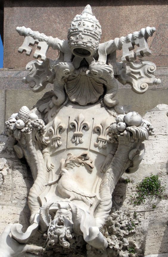 Coat of arms of Pope Innocent X (r. 1644-55), Fountain of the Four Rivers, Rome