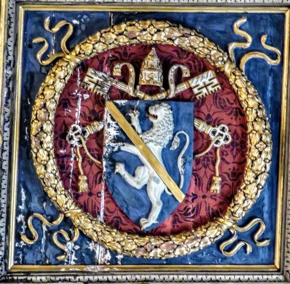 Coat of arms of Pope Paul II, church of San Marco, Rome 