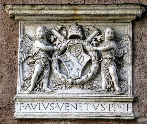 Coat of arms of Pope Paul II (r. 1464-71), Palazzo Venezia, Rome