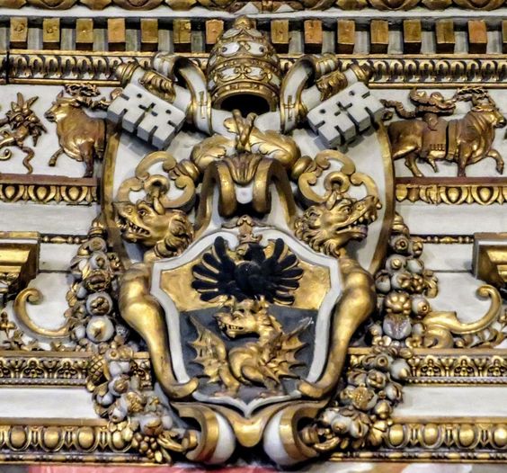 Coat of arms of Pope Paul V (r. 1605-21), Santa Maria Maggiore, Rome