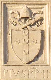 Coat of arms of Pope Pius II, Rome