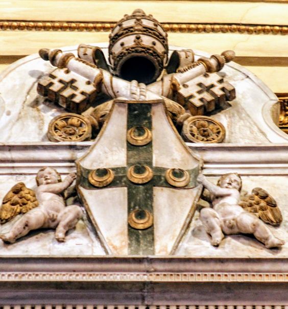 Coat of arms of Pope Pius II, Sant' Andrea della Valle, Rome