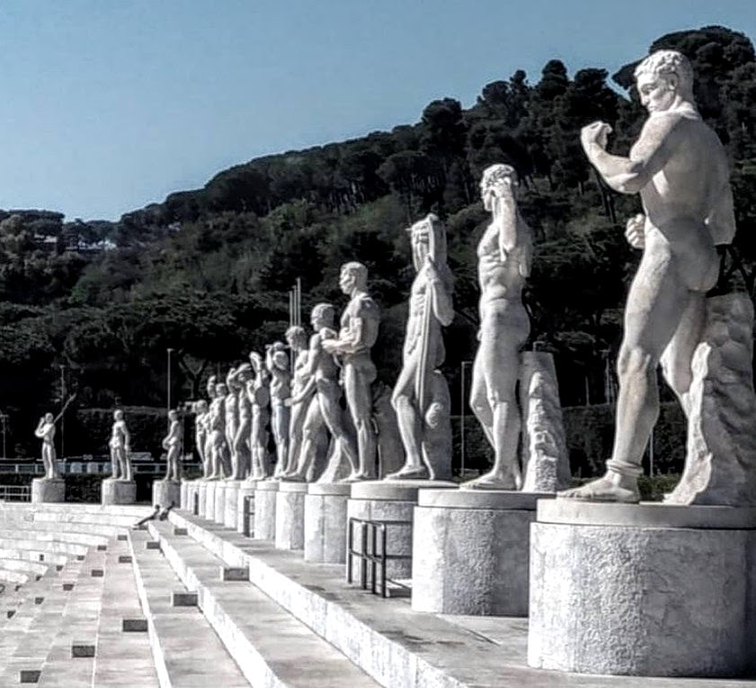 Colossal marble statues of athletes, Stadio dei Marmi, Rome