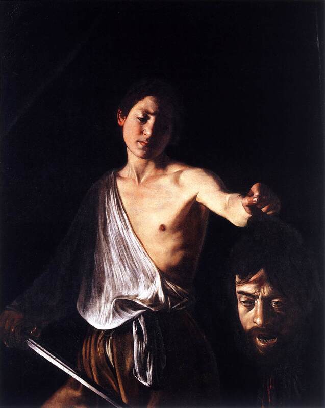 David and the Head of Goliath by Caravaggio, Galleria Borghese, Rome