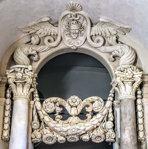 Decorated Arch by Borromini, Palazzo Carpegna, Rome