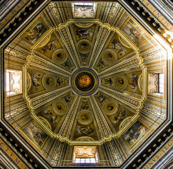 Dome interior, church of Santa Maria di Loreto, Rome