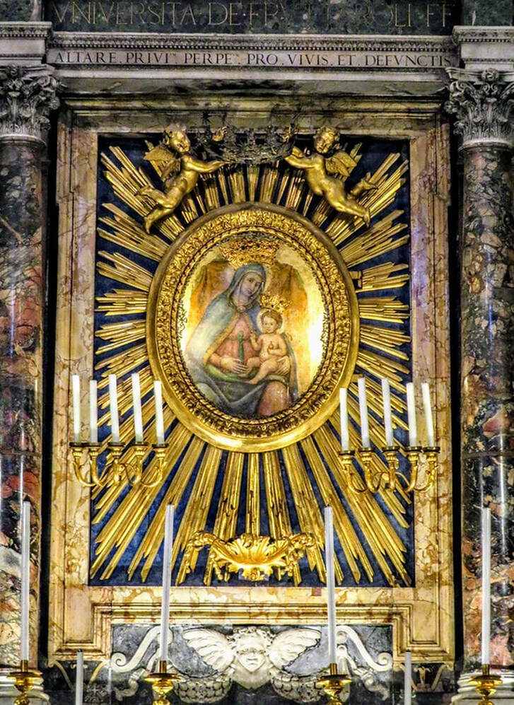 15th century icon, high altar, Santa Maria dell' Orto, Rome