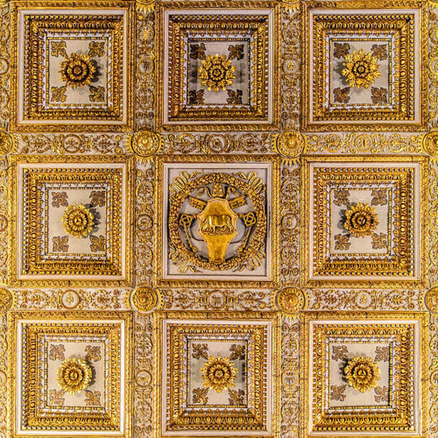 15th century wooden ceiling of church of Santa Maria Maggiore, Rome
