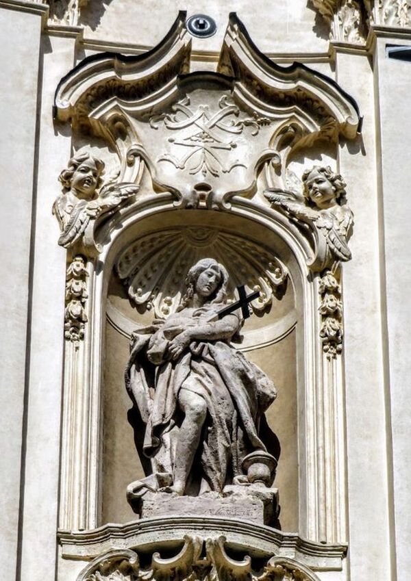 A statue of St Mary Magdalene, church of Santa Maria Maddalena, Rome
