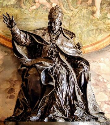 Bronze statue of Pope Innocent X (r. 1644-55) by Alessandro Algardi, Capitoline Museums, Rome