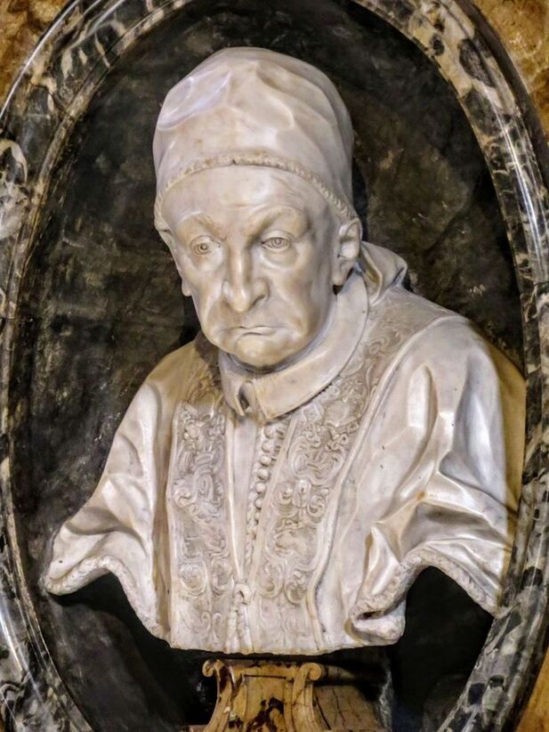 Bust of Pope Benedict XIII (r 1721-24) by Pietro Bracci, Santa Maria Maggiore, Rome