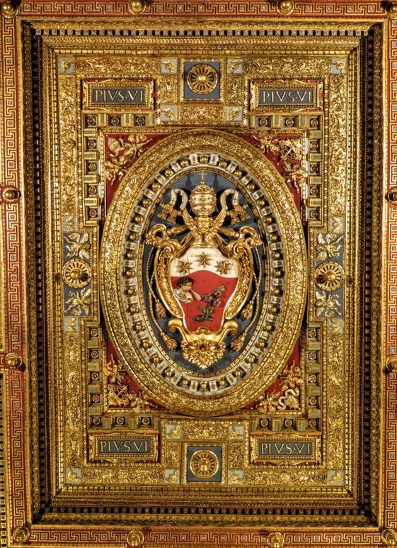 Coat of arms of Pope Pius VI, Ceiling of San Giovanni in Laterano, Rome