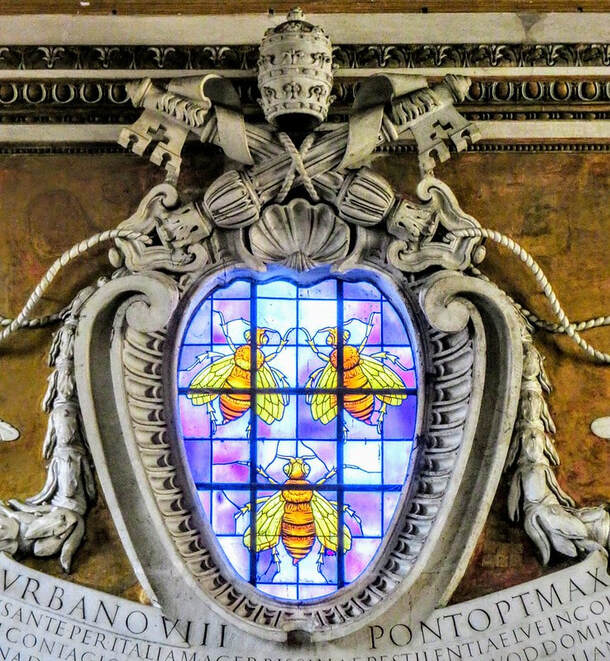 Coat of arms of Pope Urban VIII Barberini, Santa Maria in Aracoeli, RomePicture