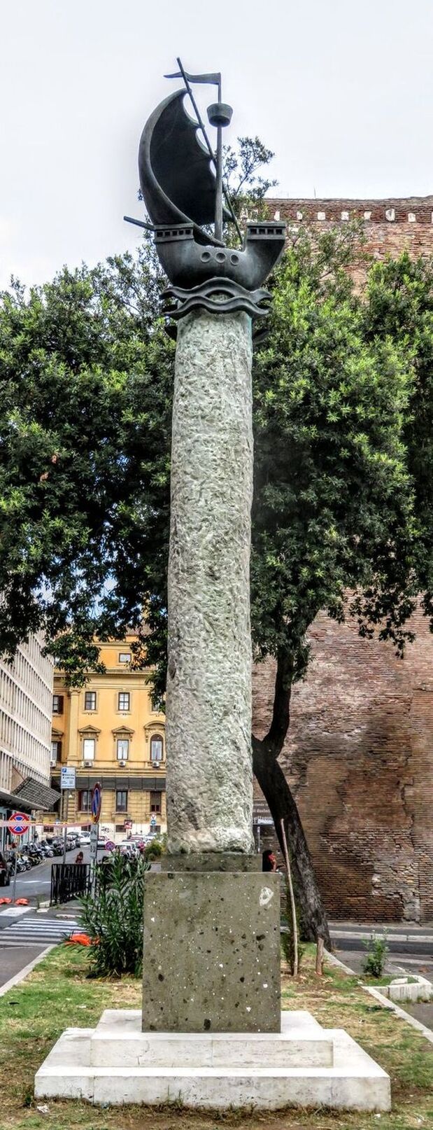 The Column Crowned with a Caravel, Via Parigi, Rome