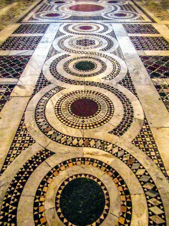 Cosmati pavement, church of Santa Croce in Gerusalemme, Rome