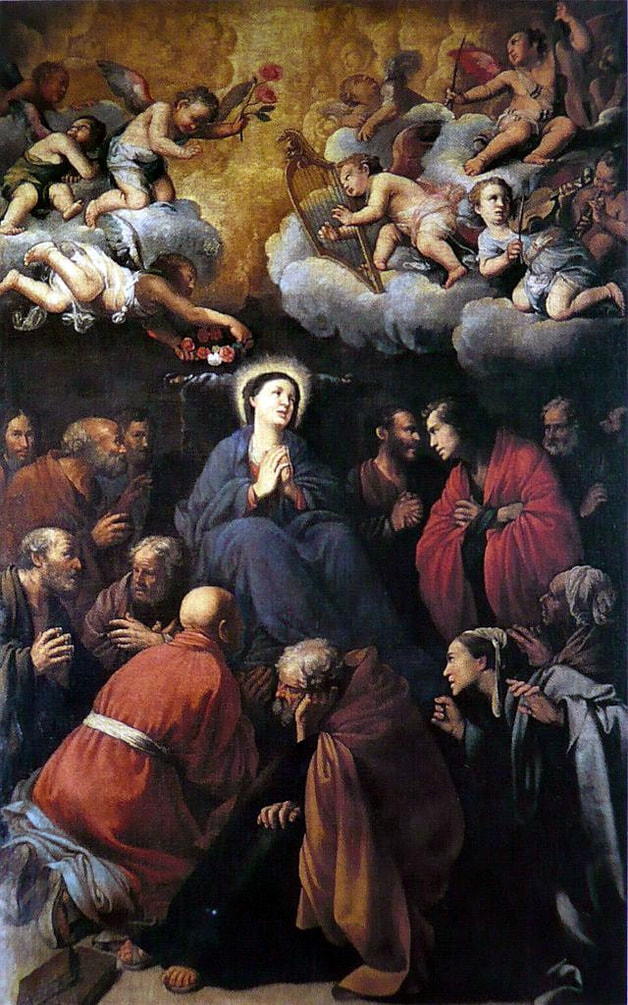Death of the Virgin by Carlo Saraceni, Santa Maria della Scala, Rome