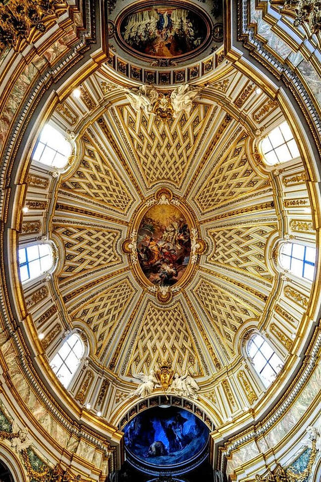 Dome interior, church of Santissima Trinità degli Spagnoli, Rome
