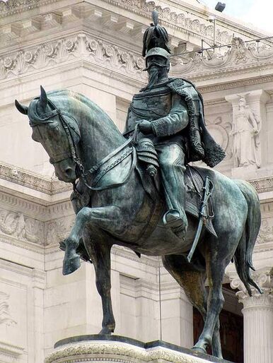 Equestrian statue of King Vittorio Emanuele II (r. 1861-78), the Vittoriano, Rome