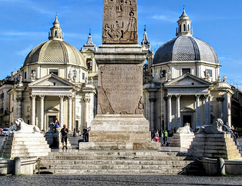 Fountain of the Four Lions (1828), Piazza del Popolo, Rome