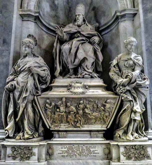 Funerary monument to Pope Leo XI by Algardi, St Peter's Basilica, Rome