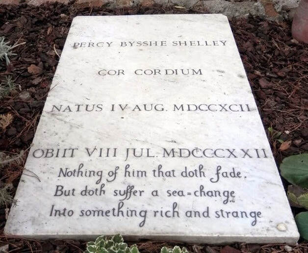 Grave of Percy Bysshe Shelley, 'Protestant' Cemetery, Rome