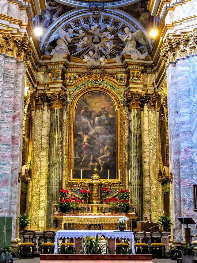 High altar, church of Santissima Trinità degli Spagnoli, Rome