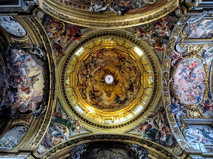 Interior of dome, Chiesa del Gesù, Rome 