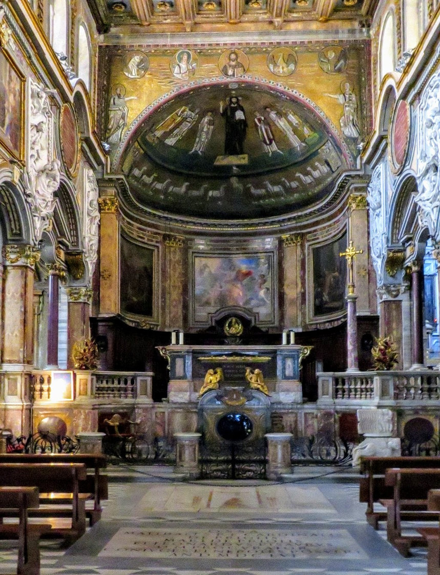Interior of the church of San Marco, Rome  