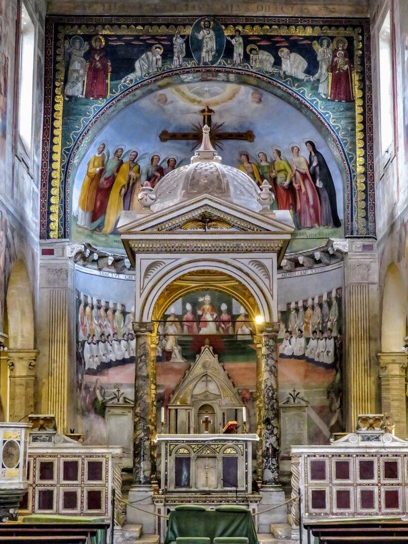Interior of the church of Ss Nereo e Achilleo, Rome