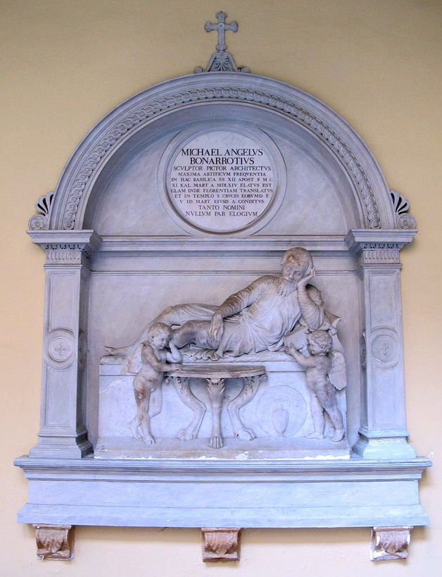 Monument to Michelangelo, cloister of Santi Apostoli, Rome