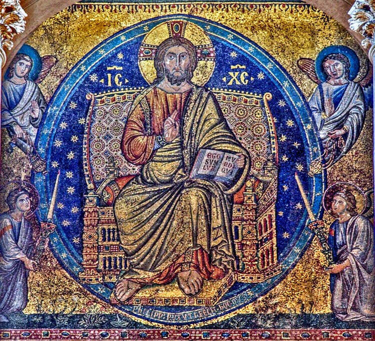 Mosaic by Filippo Rusuti, facade of Santa Maria Maggiore, Rome