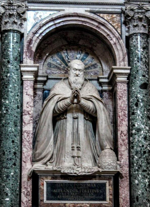 Statue of Pope Sixtus V by il Vasoldo, Cappella Sistina, Santa Maria Maggiore, Rome