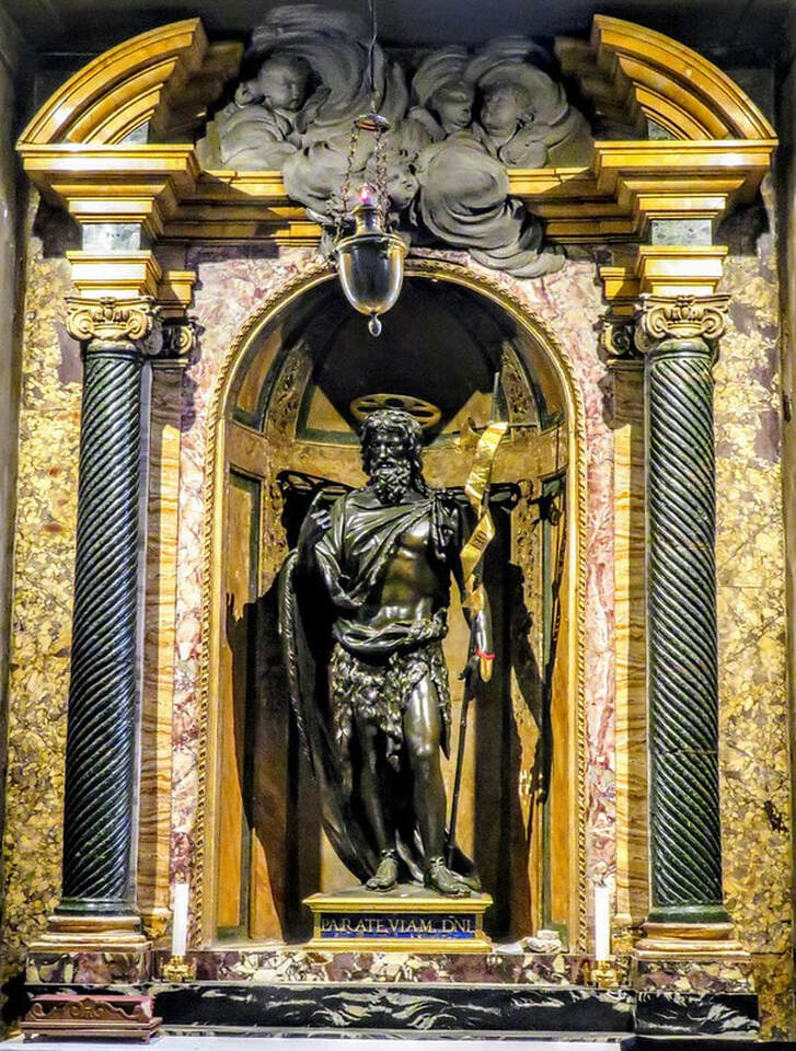 Statue of St John by Luigi Valadier, Chapel of St John the Baptist, Lateran Baptistery (San Giovanni in Fonte al Laterano), Rome