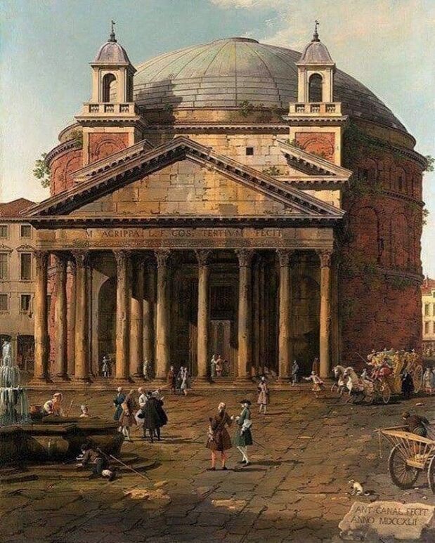 The Pantheon, signed and dated (1742) by Canaletto, Royal Collection