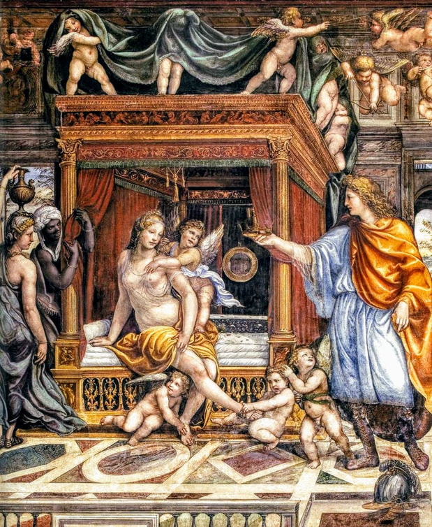 Wedding of Alexander and Roxane (detail), fresco by Sodoma, Villa Farnesina, Rome