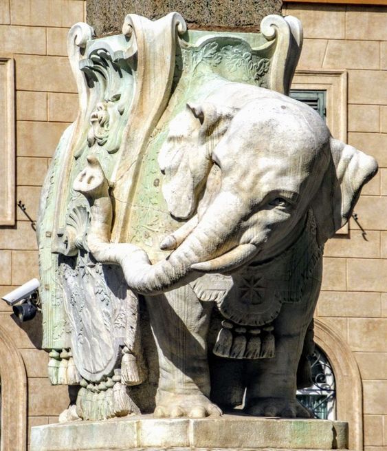 Elephant by Ercole Ferrata, Piazza della Minerva, Rome