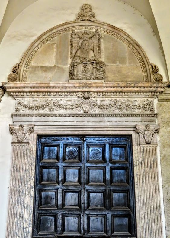 Entrance to the church of San Marco, Rome