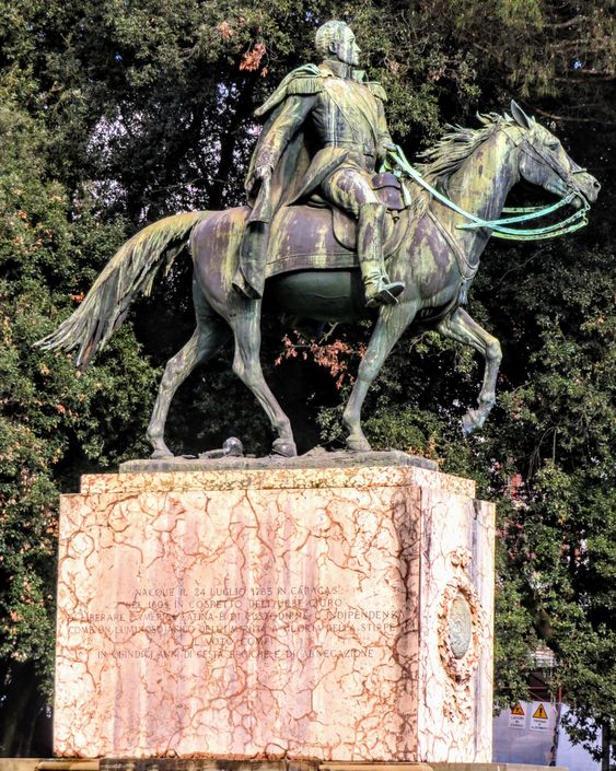 Equestrian statue (1934) of Simon Bolivar by Pietro Canonica, Piazza Thorvaldsen, Rome