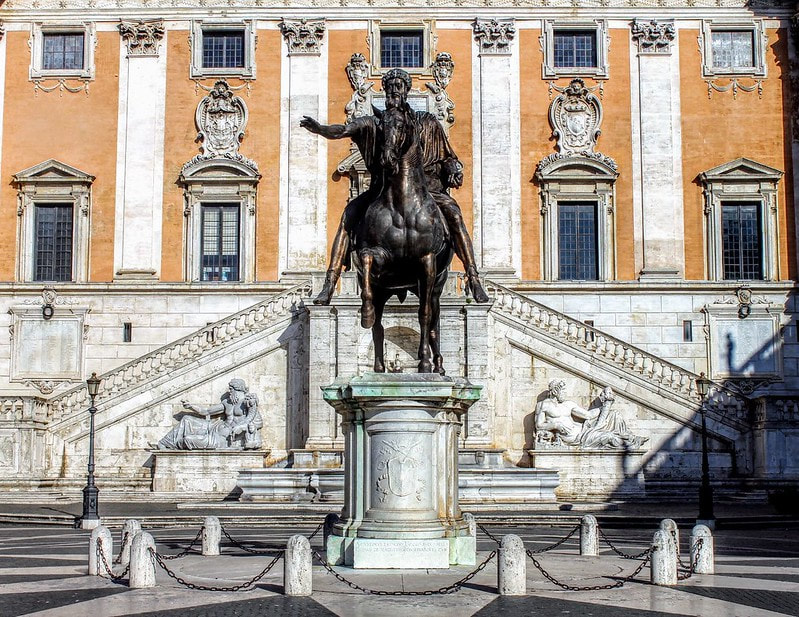 Equestrian statue of Emperor Marcus Aurelius, Piazza del Campidoglio, Rome