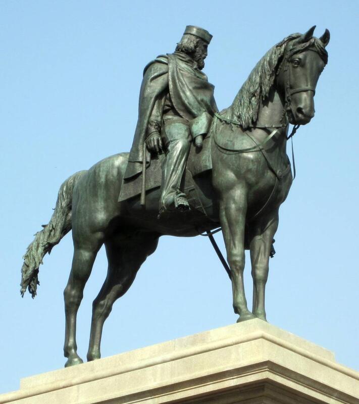 Equestrian statue of Giuseppe Garibaldi by Emilio Gallori, Piazzale Garibaldi, Rome