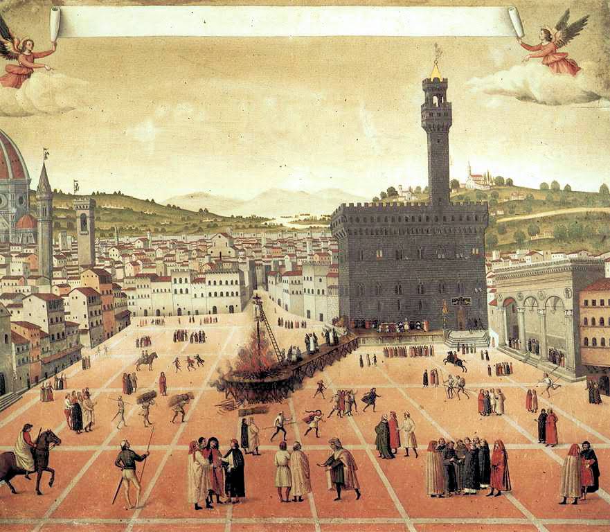 Execution of Savonarola, Piazza della Signoria, Savonarola