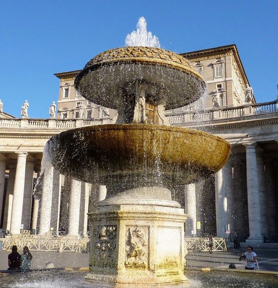 Fountain by Carlo Maderno (1556-1629), St Peter's Square, Vatican City, Rome