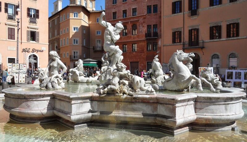 Fountain of Neptune, Piazza Navona, Rome 