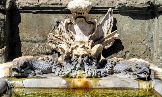 Fountain of Pope Julius III (r. 1550-55), Via Flaminia, Rome.
