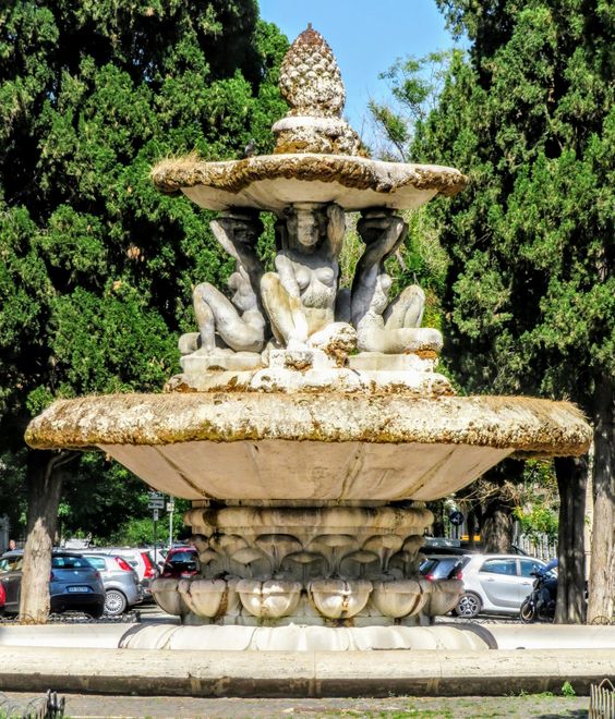 Fountain of the Caryatids, Piazza dei Quiriti, Rome