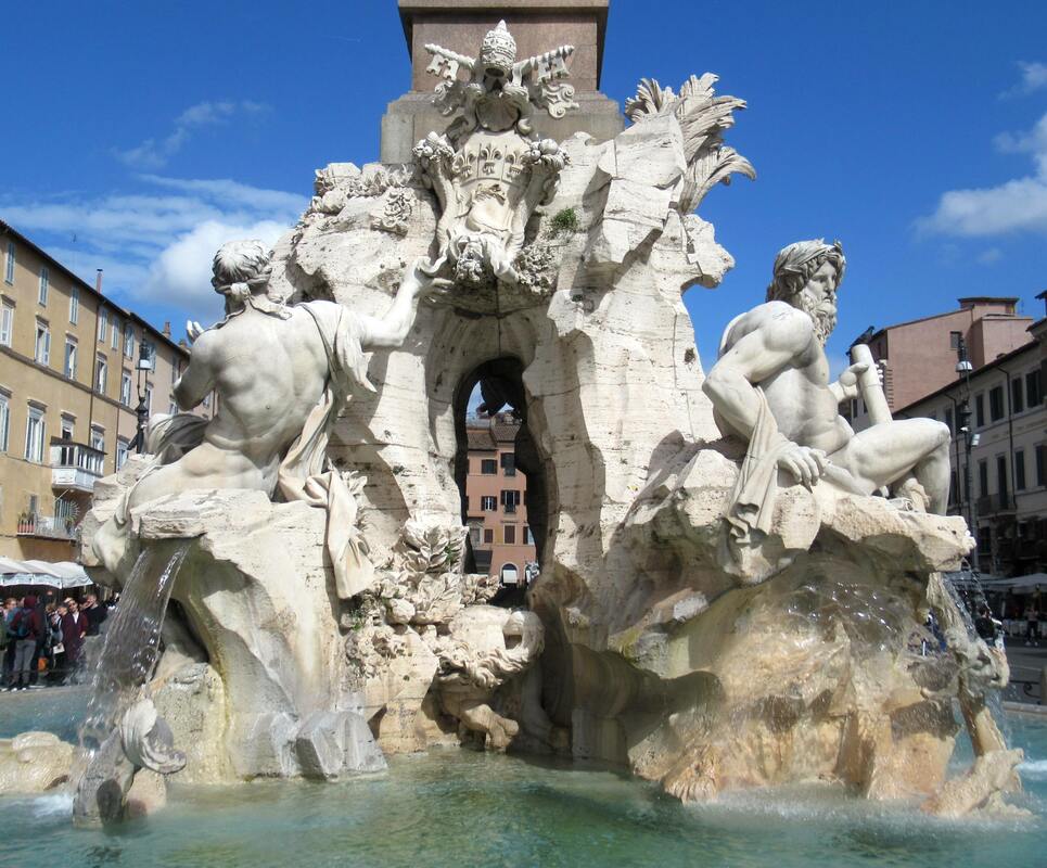 The Fountain of the Four Rivers by Gian Lorenzo Bernini, Piazza Navona, Rome