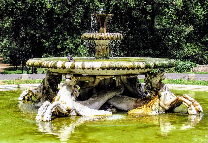 Fountain of the Sea Horses (Fontana dei Cavalli Marini), Villa Borghese, Rome